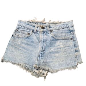 Levi's Vintage Denim Frayed Hem Women Shorts